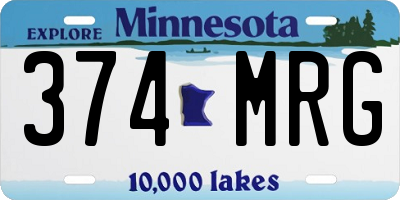 MN license plate 374MRG