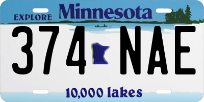 MN license plate 374NAE