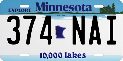 MN license plate 374NAI