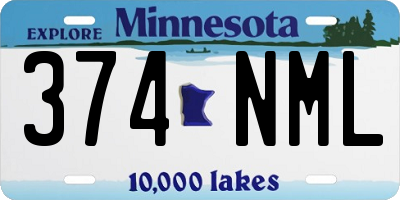 MN license plate 374NML