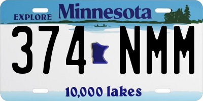 MN license plate 374NMM