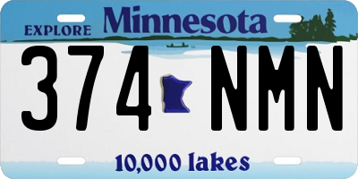 MN license plate 374NMN