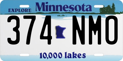 MN license plate 374NMO