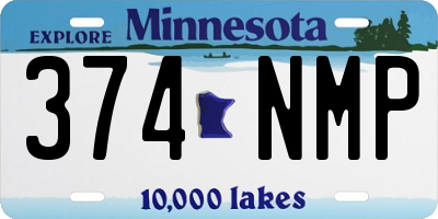 MN license plate 374NMP