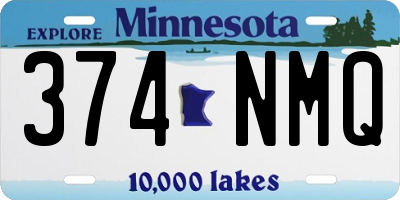 MN license plate 374NMQ
