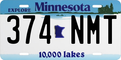 MN license plate 374NMT