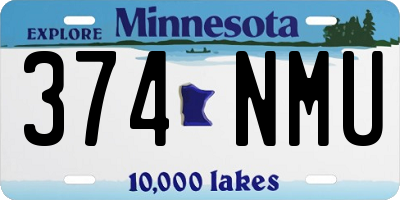 MN license plate 374NMU