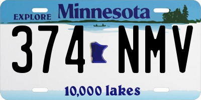 MN license plate 374NMV