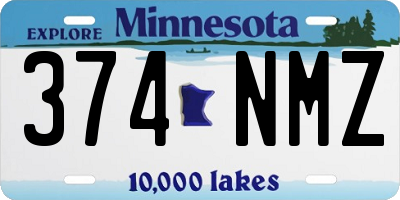 MN license plate 374NMZ