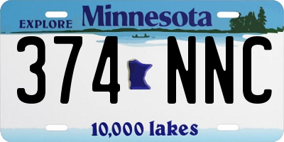 MN license plate 374NNC
