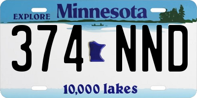 MN license plate 374NND