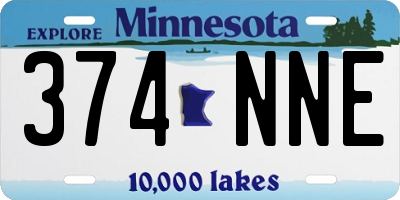 MN license plate 374NNE