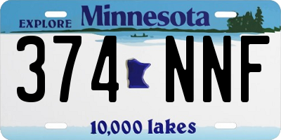 MN license plate 374NNF