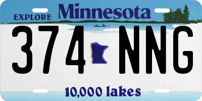 MN license plate 374NNG