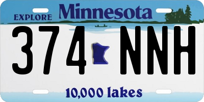 MN license plate 374NNH
