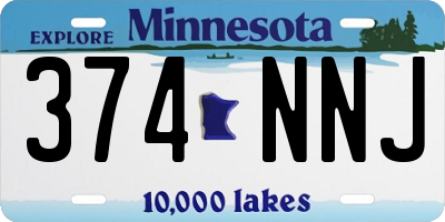 MN license plate 374NNJ