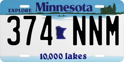 MN license plate 374NNM