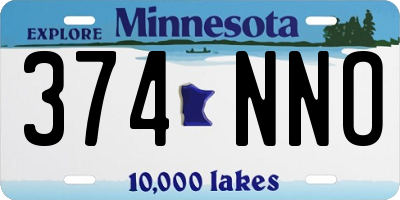 MN license plate 374NNO