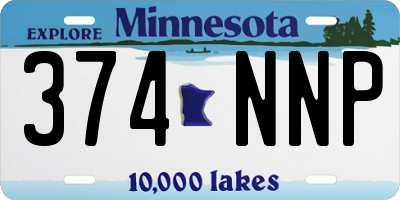 MN license plate 374NNP