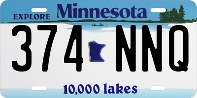MN license plate 374NNQ