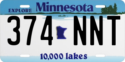 MN license plate 374NNT