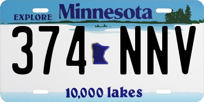 MN license plate 374NNV
