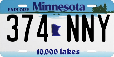 MN license plate 374NNY