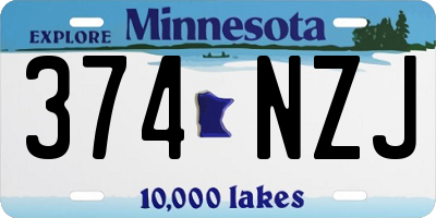 MN license plate 374NZJ
