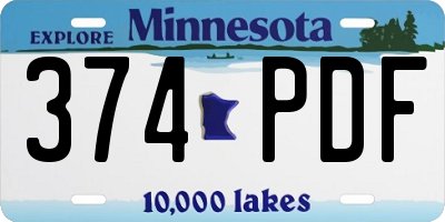 MN license plate 374PDF