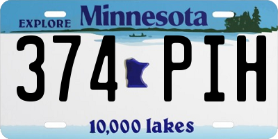 MN license plate 374PIH