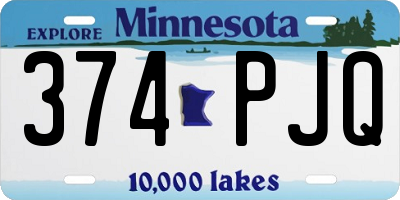 MN license plate 374PJQ