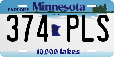 MN license plate 374PLS