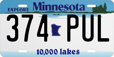 MN license plate 374PUL