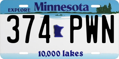 MN license plate 374PWN