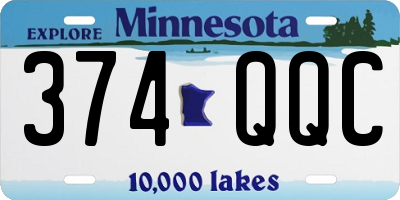 MN license plate 374QQC