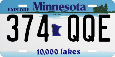 MN license plate 374QQE