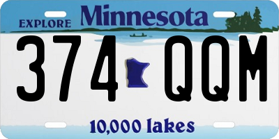 MN license plate 374QQM