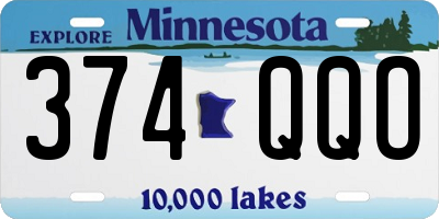 MN license plate 374QQO