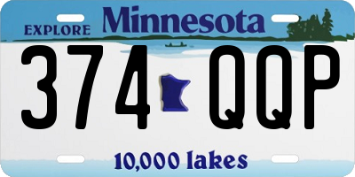 MN license plate 374QQP