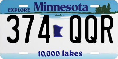 MN license plate 374QQR
