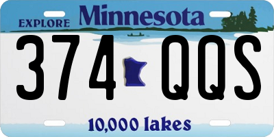 MN license plate 374QQS