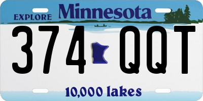 MN license plate 374QQT