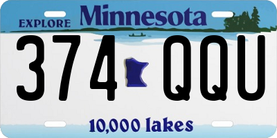 MN license plate 374QQU