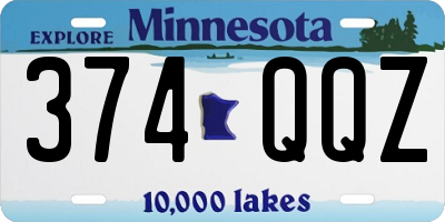 MN license plate 374QQZ