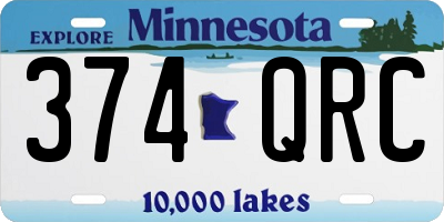 MN license plate 374QRC