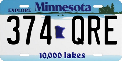 MN license plate 374QRE