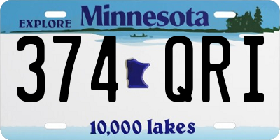MN license plate 374QRI
