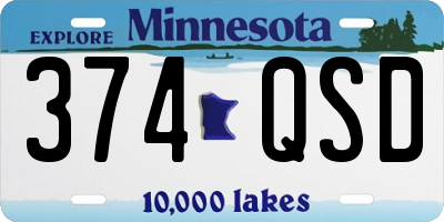 MN license plate 374QSD