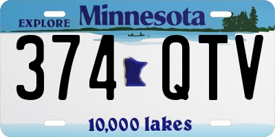 MN license plate 374QTV