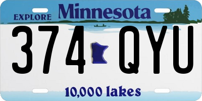 MN license plate 374QYU